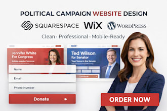 squarespace election website political campaign politics donation party website