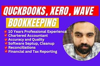 do bookkeeping using quickbooks or xero and wave expert