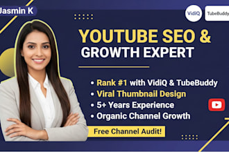 youtube video SEO with vidiq and design viral clickbait thumbnails
