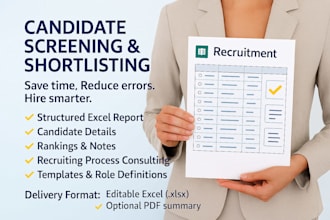 provide CV screening and shortlisting for your hiring needs