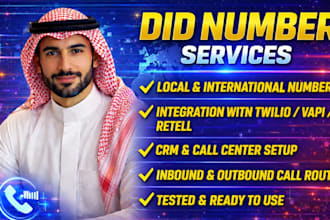 setup did numbers for calling agents, appointment setting, inbound outbound call