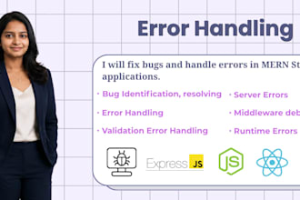 fix bugs and solve errors in mern stack applications