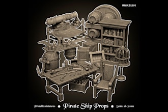 sculpt 3d printable props and terrains for tabletop games