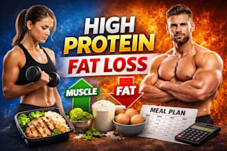create a high protein fat loss meal plan with macro guidance