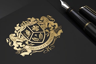 design luxury heraldic crest, coat of arms logo