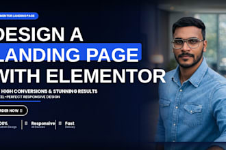 design a high converting elementor landing page in wordpress