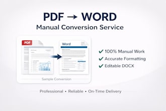 convert your PDF to word manually with accurate formatting