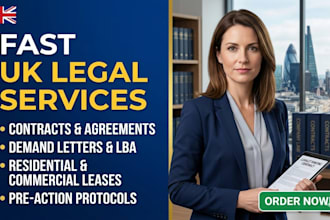 draft legally binding UK contracts, leases, and demand letters