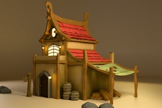 model and texture optimized 3d game assets