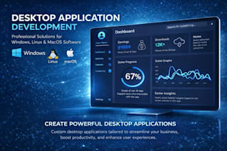 develop custom desktop applications for windows, mac and linux