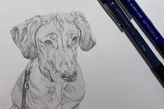 draw a pencil portrait of your pets