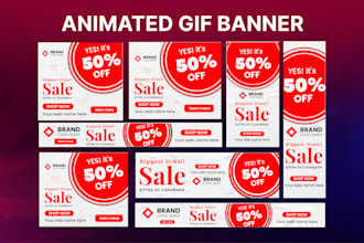 design and create GIF animation web banner ads