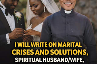 write or pray for you on marital crises, spiritual spouse, relationship, etc