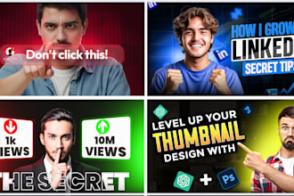 design catchy youtube thumbnail
