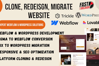 migrate, clone convert lovable ai, weebly, wordpress, ui ux figma to webflow