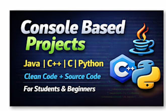 create console based projects using java c python