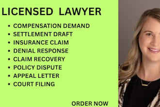 handle insurance court matters, compensation claims, and claim recovery cases