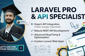do your laravel rest API, API integration and bug fixing