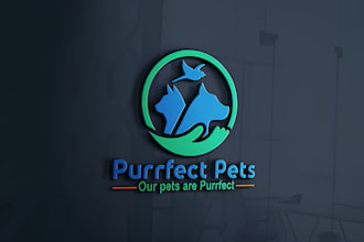 make a modern animal ,dog, cat and pet shop logo