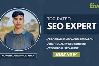 do keyword research, technical SEO, and write a user friendly content