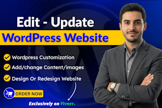 edit wordpress website, wordpress customization, update website very quickly