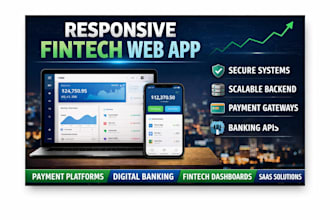 design and develop a responsive fintech web app