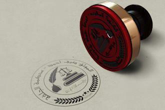 create a minimalist rubber stamp logo or seal, custom design