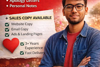 write a custom handwritten love letter for long distance and special occasions