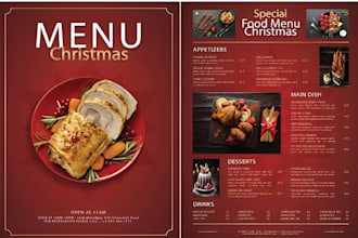 do a restaurant menu and a professional restaurant logo