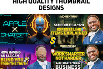 create professional ai finance and business youtube thumbnails