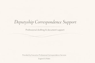 provide professional deputyship correspondence support UK