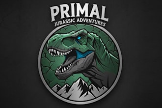 make awesome and gorgeous dinosaur logo design