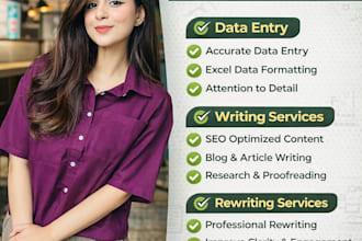 do data entry, writing, and internet research