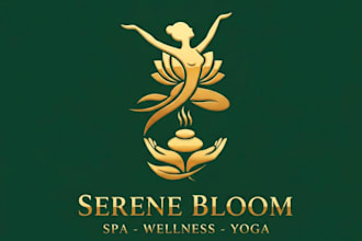 draw spa beauty wellness massage yoga health and fitness logo