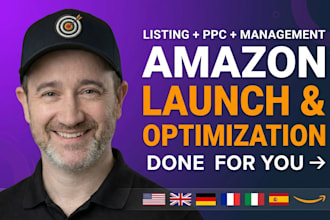 help with amazon product launches, listing copy, images and PPC