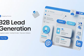 do targeted b2b lead generation, linkedin research and email list
