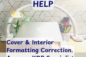 fix amazon KDP cover and interior formatting errors