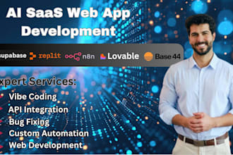 build ai saas web app using base44, fix lovable website, n8n, base 44 automation
