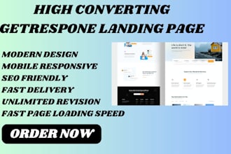 design getresponse landing page, sales page, squeeze page, lead capture page