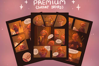 draw hand drawn comic panel, page, strip, book or webtoon