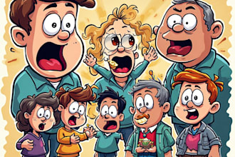 draw custom comic illustrations and panels