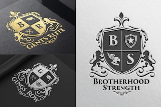design vintage crest, coat of arm heraldic logo