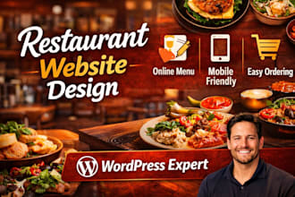design a modern restaurant, cafe, bakery or food website