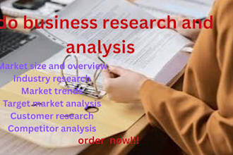 do professional market research and business analysis for your brand