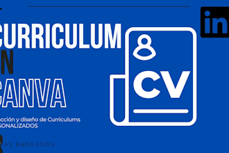 diseñaré tu CV profesional, moderno y editable en canva