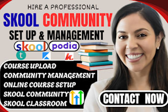 set up your skool community with course structure and membership system