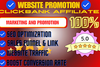 website promotion, social media ads to increase website traffic and sales