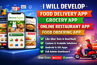 develop food delivery app grocery app online restaurant app  grocery app