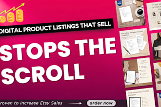 design etsy listing images for digital products