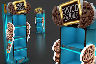 create custom 3d pop posm retail display stand designs